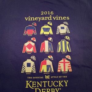 s/s vineyard vines navy blue Kentucky Derby -small